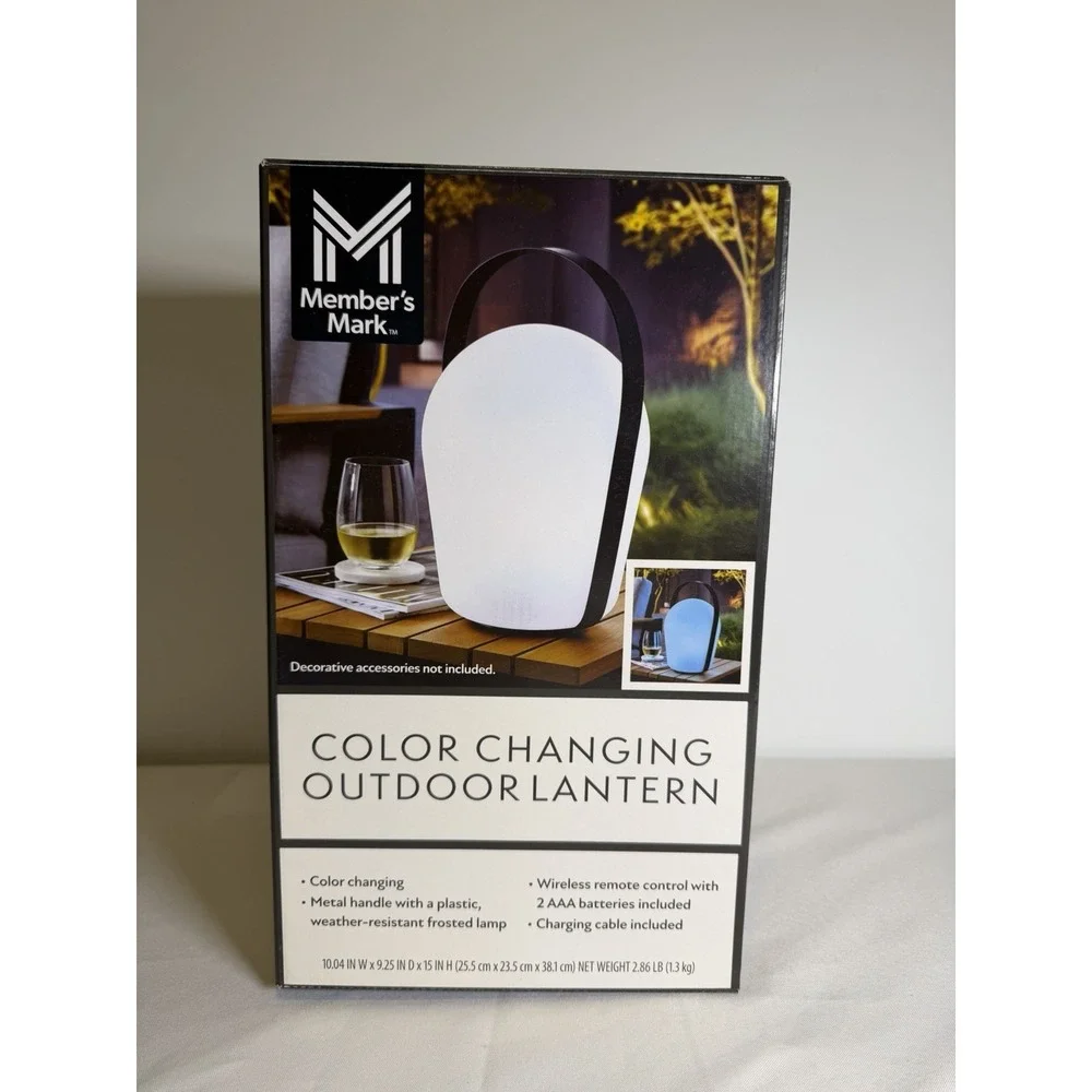 Member's Mark Color Changing Outdoor Lantern - Portable, Waterproof, Lightweight